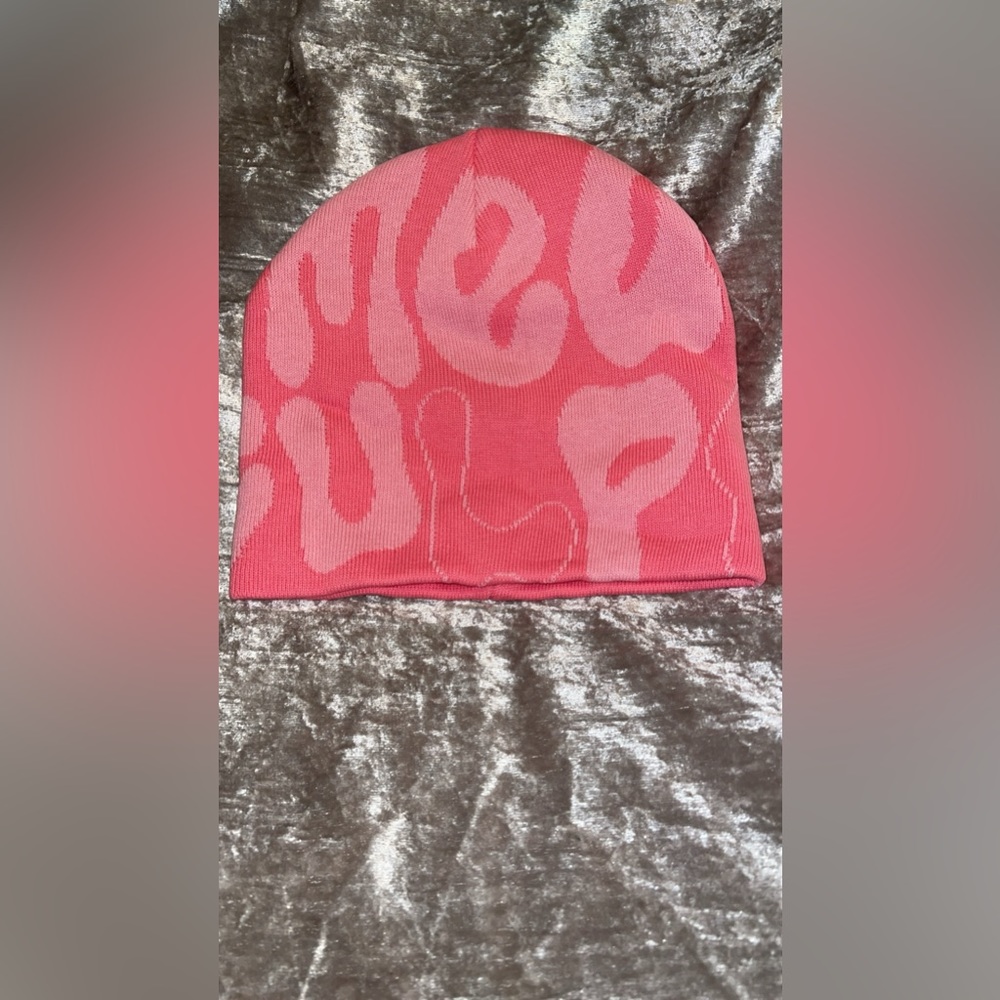 Authentic Pink Mea Culpa x Lala Beanie